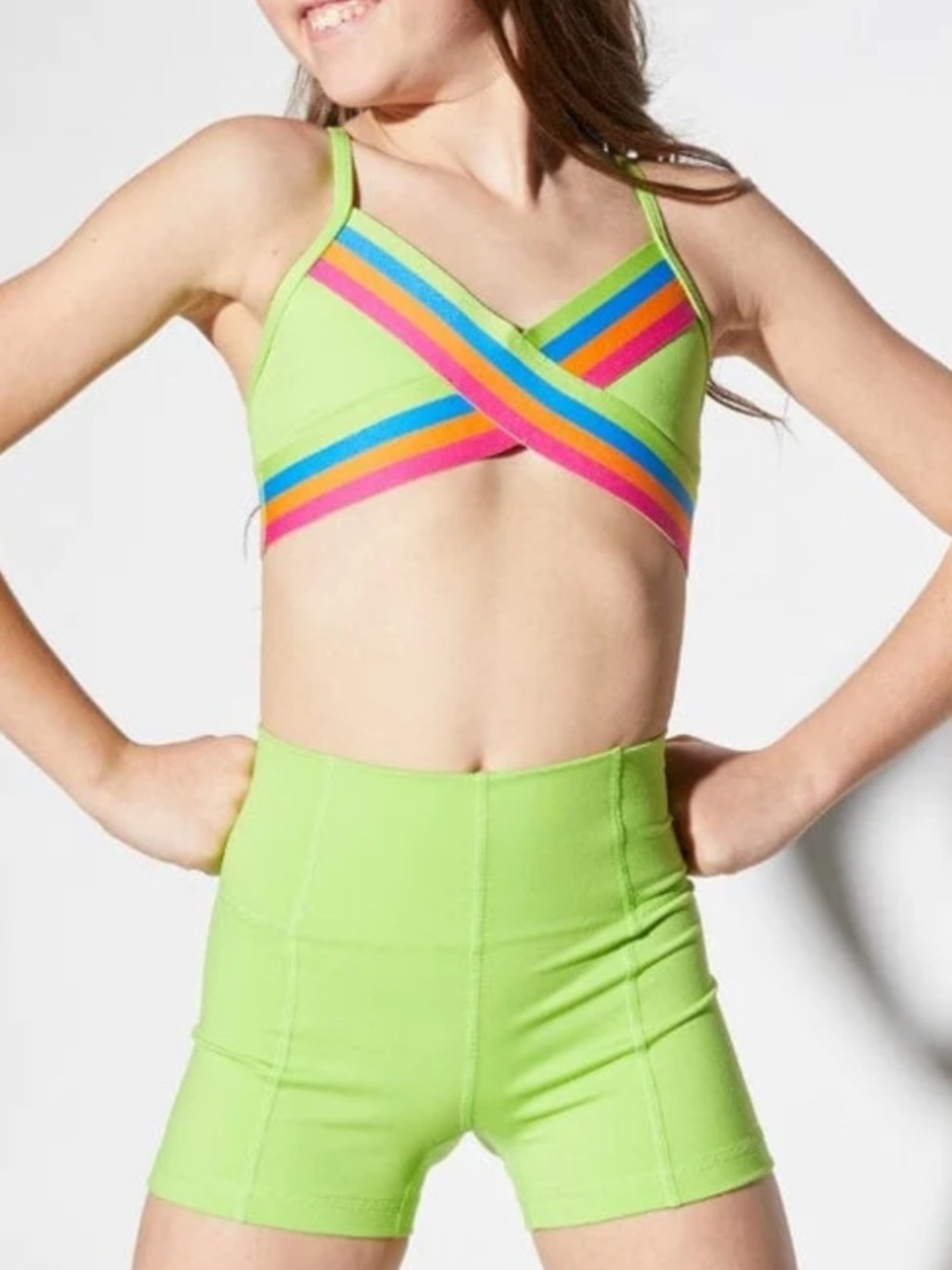 Jo + Jax Lime X Top Dance Set Youth Large NWT ** - Picture 3 of 4